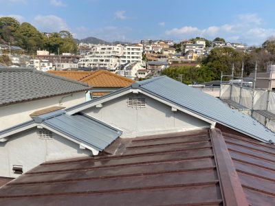 台風被害 雨漏り 天井破損 修繕 ガルバリウム鋼板 トラブラン