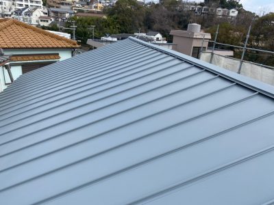 屋根工事 リフォーム ガルバリウム鋼板屋根 神戸市 北区 トラブラン