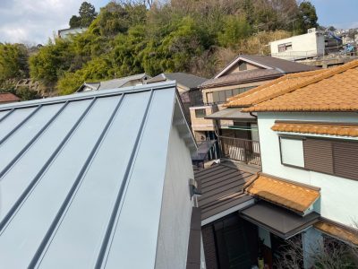 台風被害 雨漏り 天井破損 修繕 ガルバリウム鋼板 トラブラン