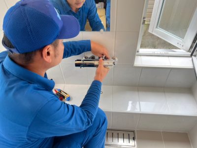浴室水栓 交換工事 浴槽取替え タイル 神戸市 トラブラン