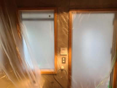 浴槽入れ替え 浴室 リフォーム 養生シート 施工前 神戸市 トラブラン 浴槽入れ替え 浴室 リフォーム 養生シート 施工前 神戸市 トラブラン