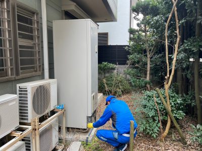 天井 漏水 給湯管 漏れ キッチン 交換 現場調査 戸建て 神戸市 トラブラン 
