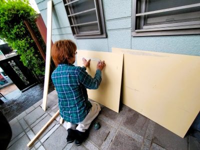 天井修繕 点検口設置 下地 PB貼工 漏水修繕 給湯管 神戸市 トラブラン