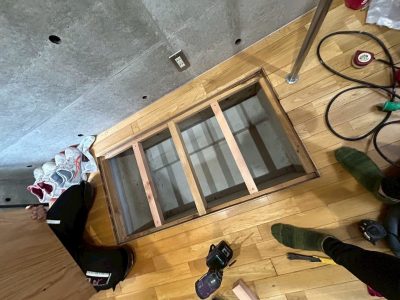 リフォーム 床下収納 なくす 撤去 根太 補強 床上張り施工 神戸市 トラブラン