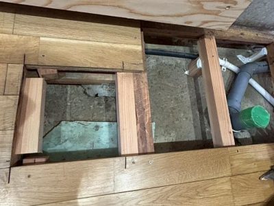 ぺット用シャンプー台 ドックバス 根太 補強 設置 開口 合板 神戸市 トラブラン